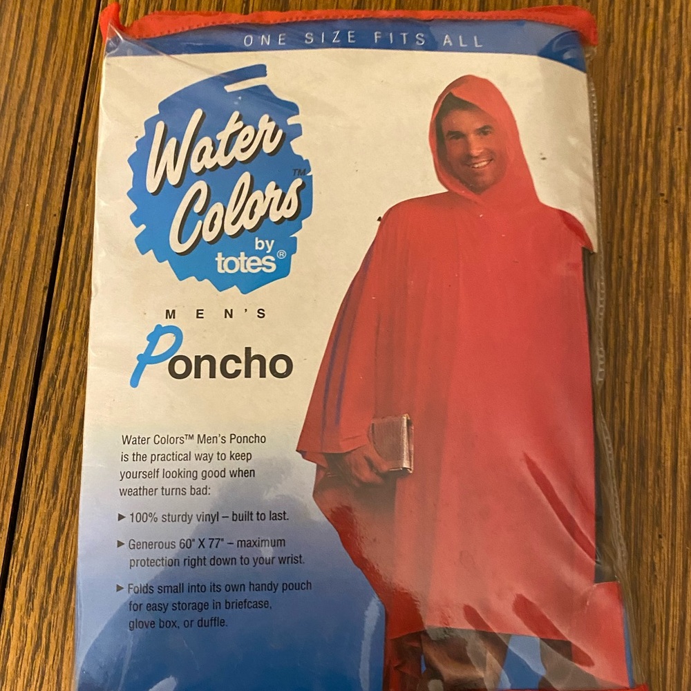 Totes watercolor Men’s poncho